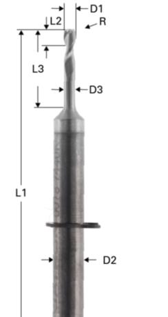 Toric End MIll coated för CoCr - Titan - VHF modell R5 och S5